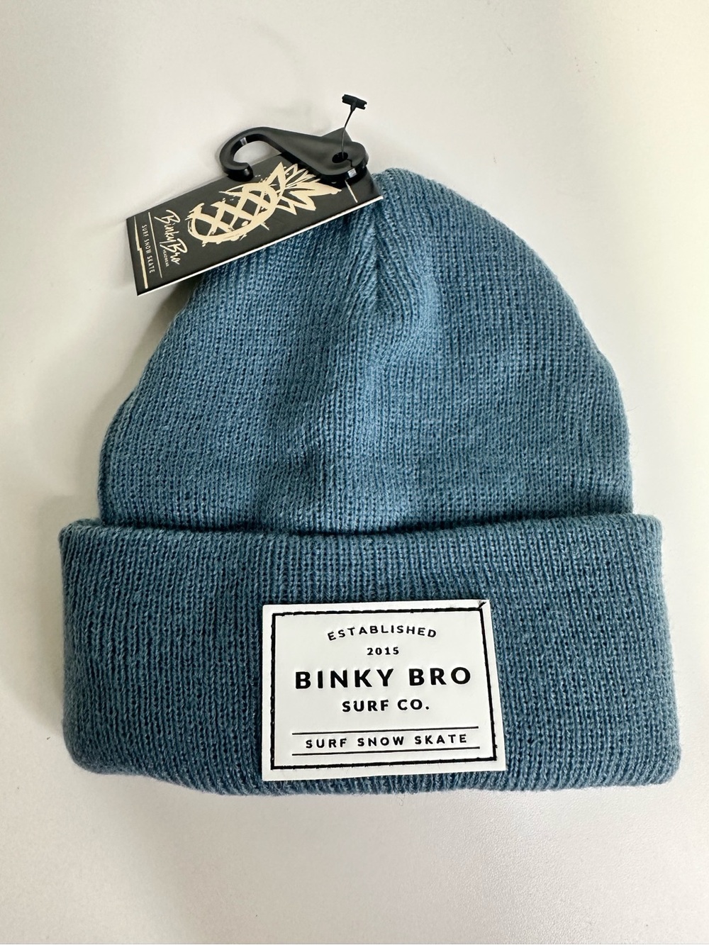 NWT Binky Bro Blue Newborn Unisex Winter Surf Snow Skate Winter Beanie Hat Cap